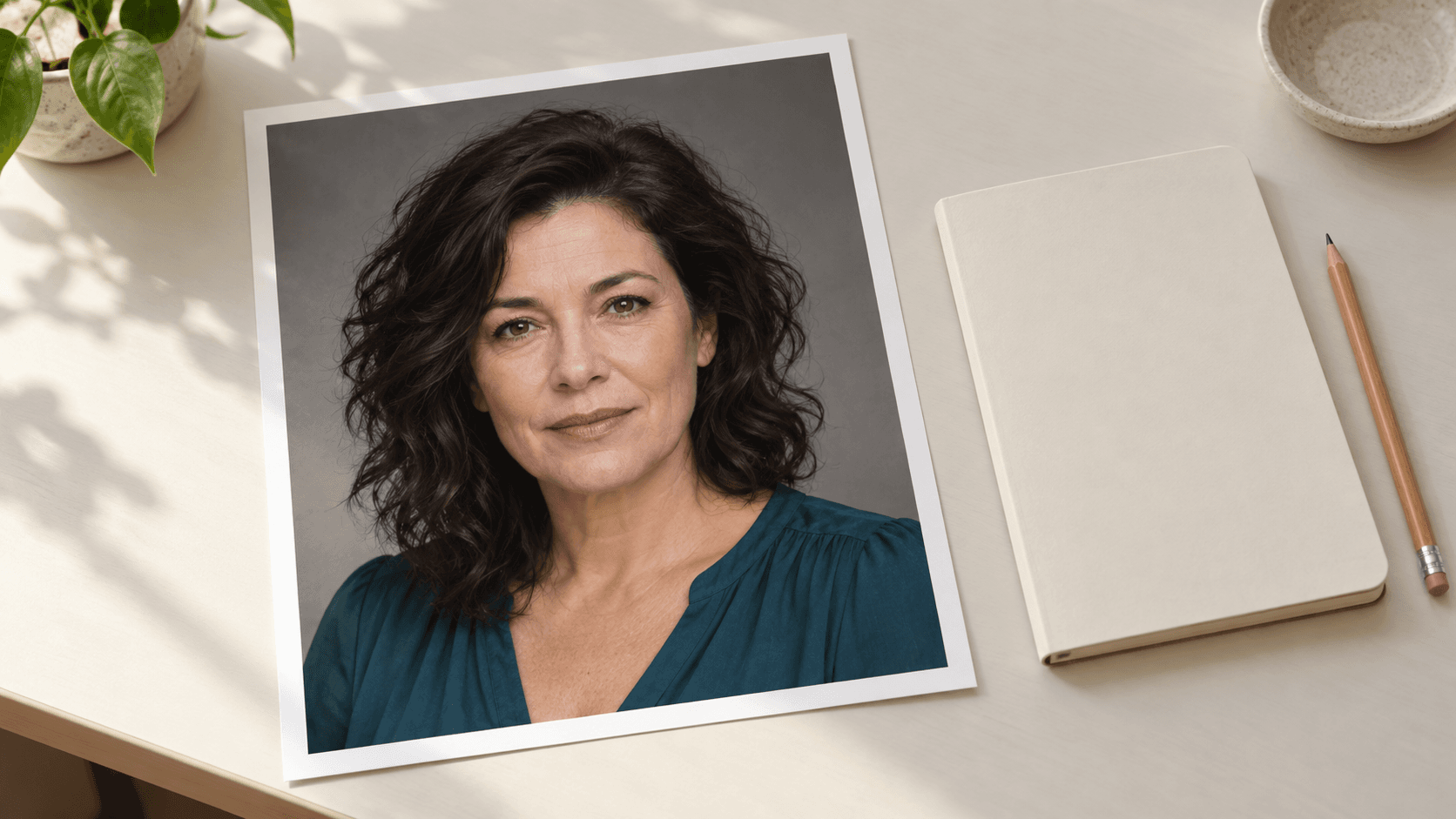 Clear adult portrait print selected for a reference-based edit