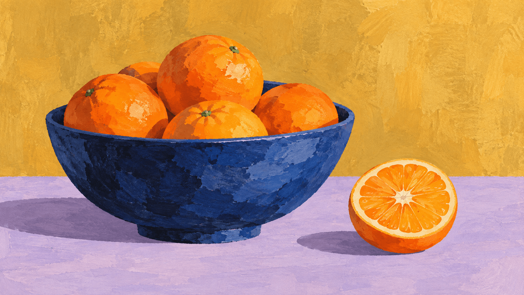 Illustrated still-life recreation concept with simplified shapes