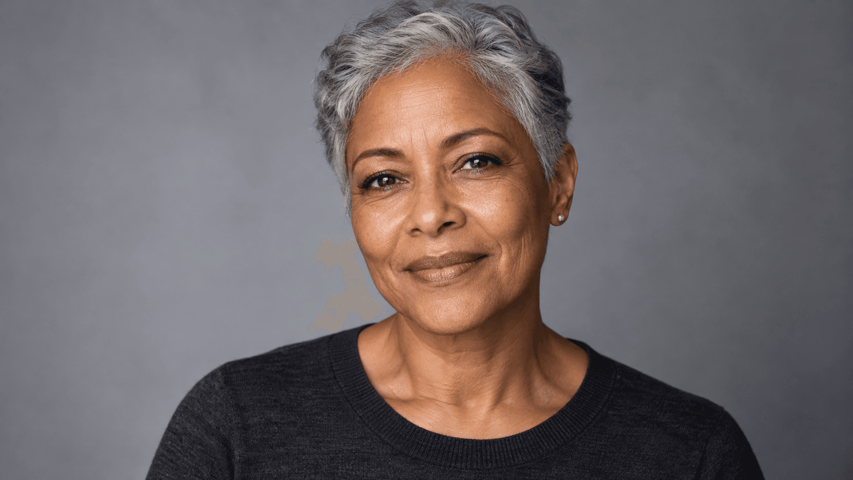 Studio portrait concept with broad light and natural facial character