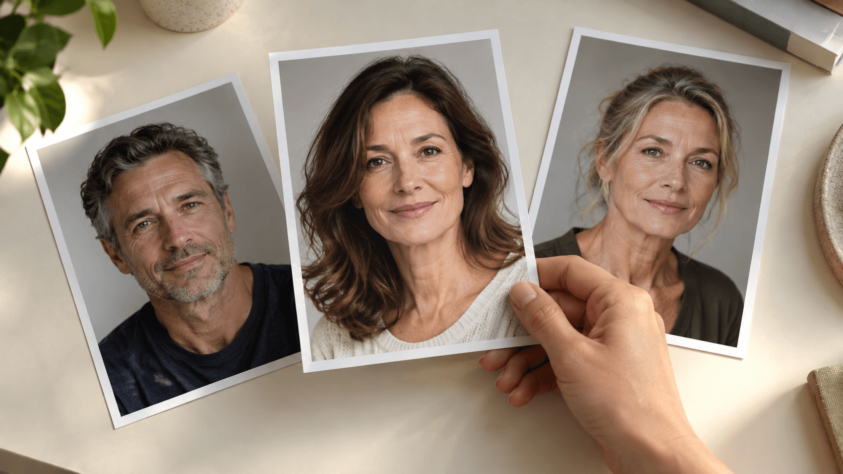 Selecting a clear portrait reference from physical photo prints