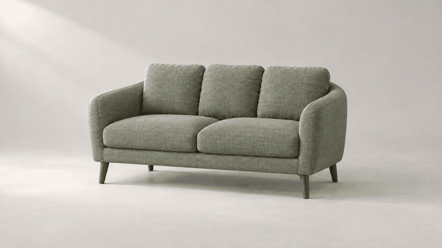 Sofa upholstery recolor direction in muted sage green