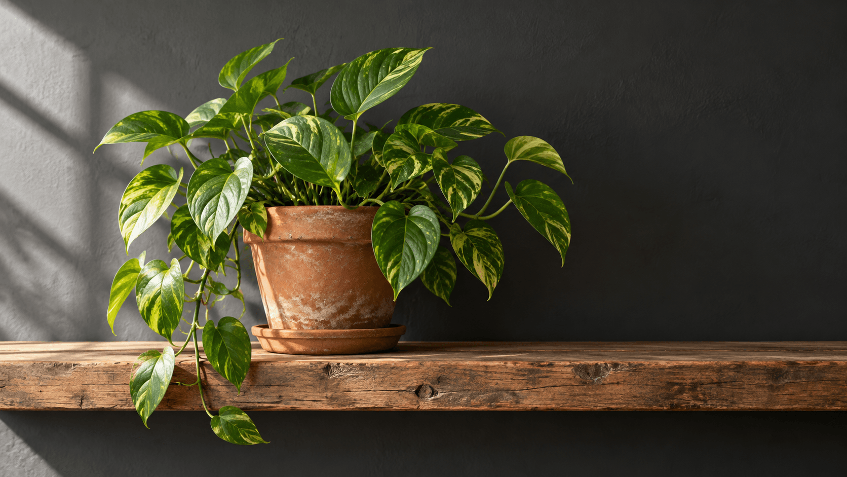 Editorial plant-photo concept with leaf and surface detail