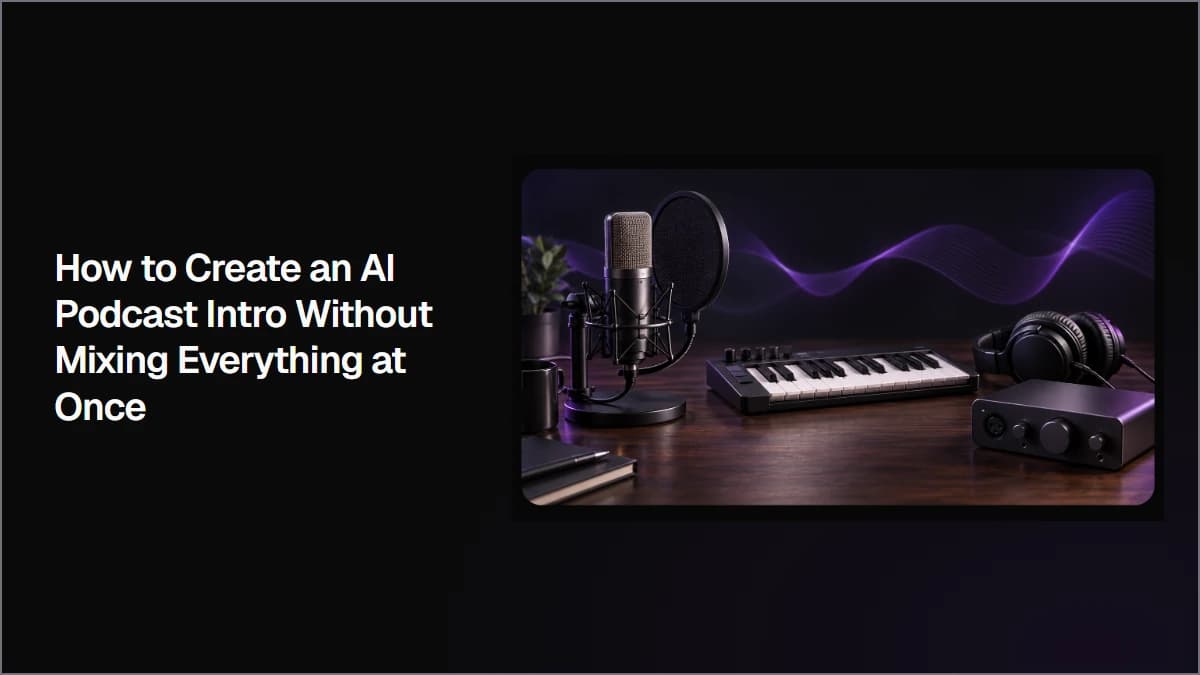 How to Create an AI Podcast Intro Without Mixing Everything at Once