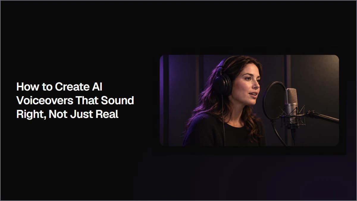 How to Create AI Voiceovers That Sound Right, Not Just Real