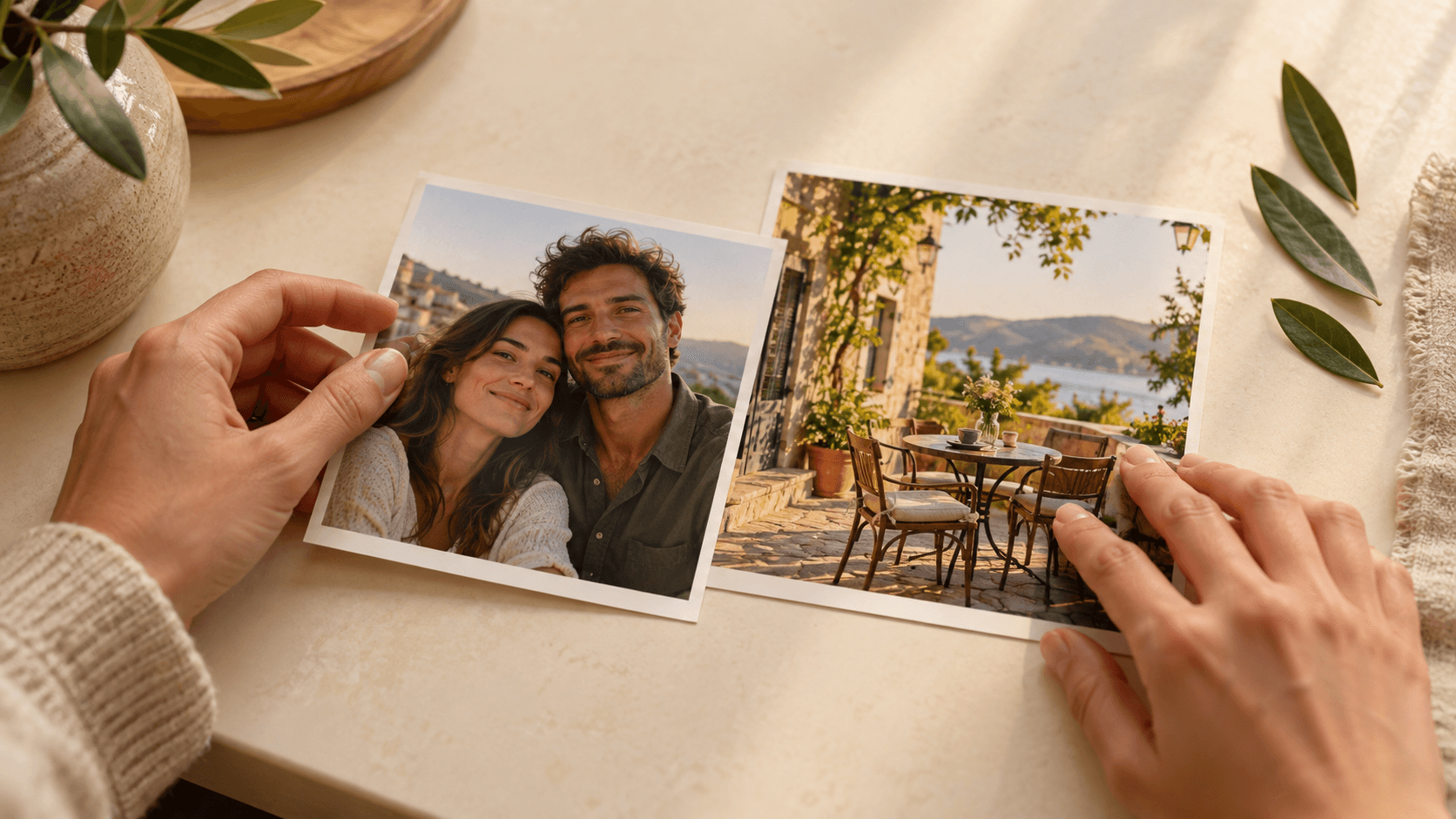 Planning a couple portrait using a printed reference and scene inspiration