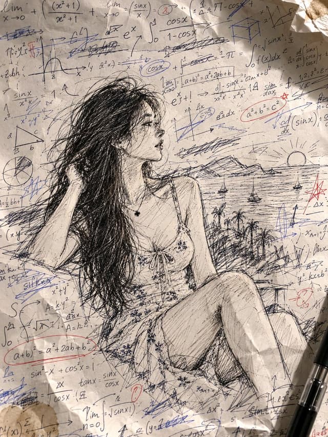 Messy Sketch Portrait Prompt — output 1