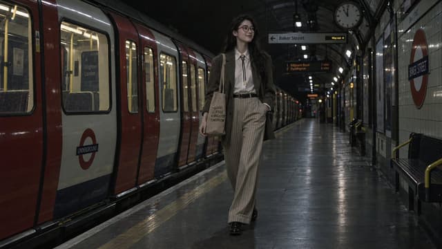 Woman Walking in London Underground — output 1