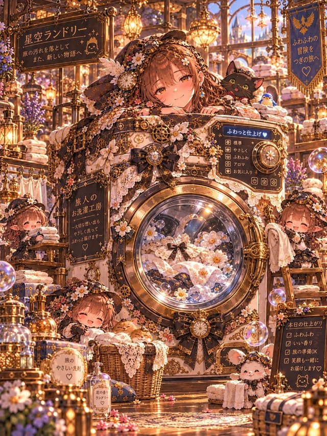 Steampunk Magical Laundry Girl — output 1
