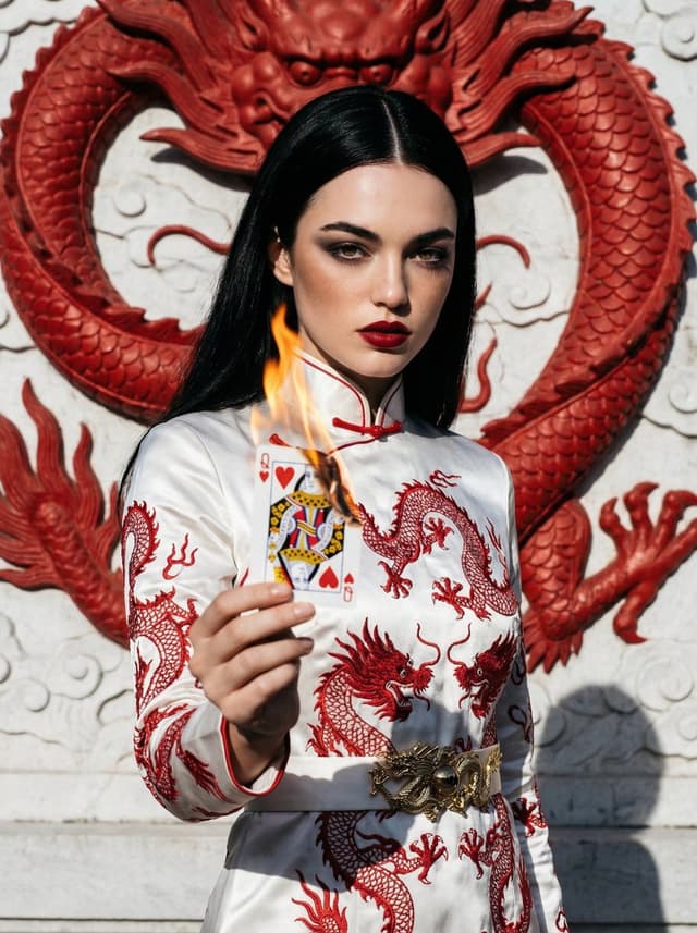 Fashion Portrait with Chinese Dragon Qipao — output
