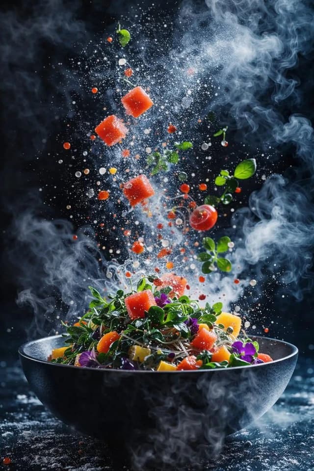 E-commerce Main Image - Hyper-Realistic Salad Explosion Food Photography Prompt — output