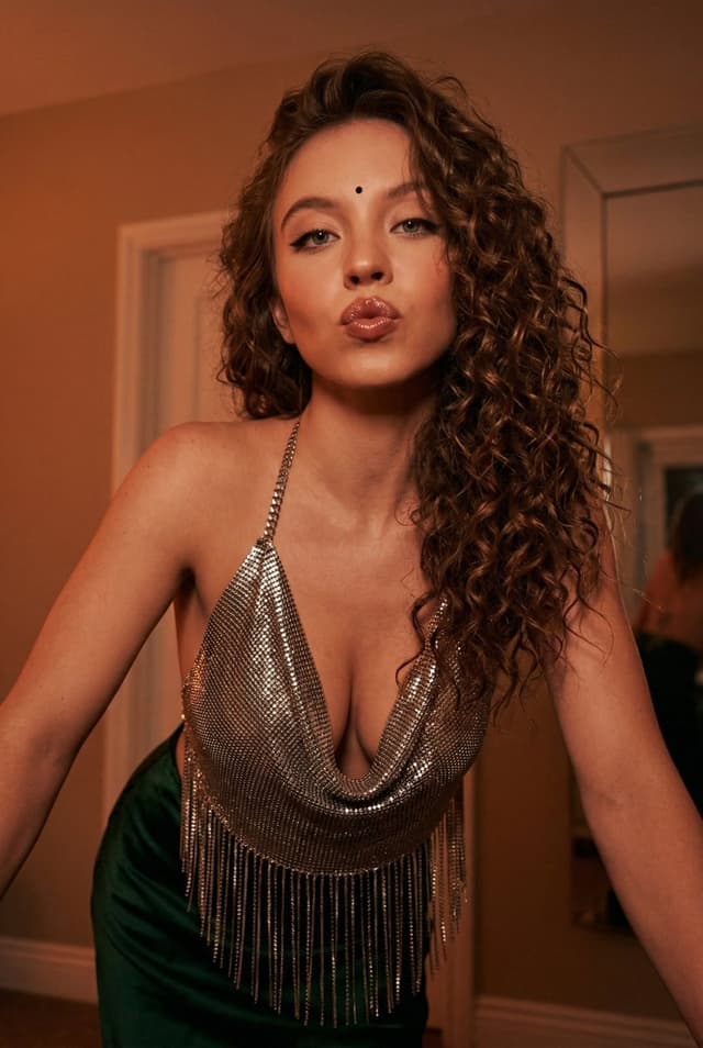 Profile / Avatar - Close-up Portrait with Metallic Chainmail Top — output