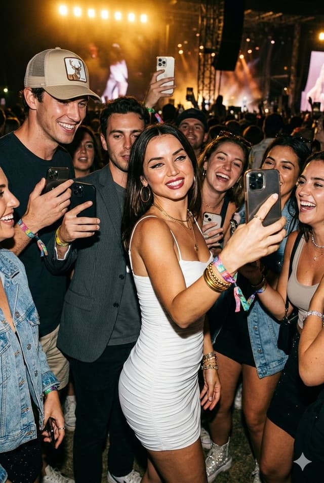 Poster / Flyer - Ana de Armas Festival Candid Shot Prompt — output