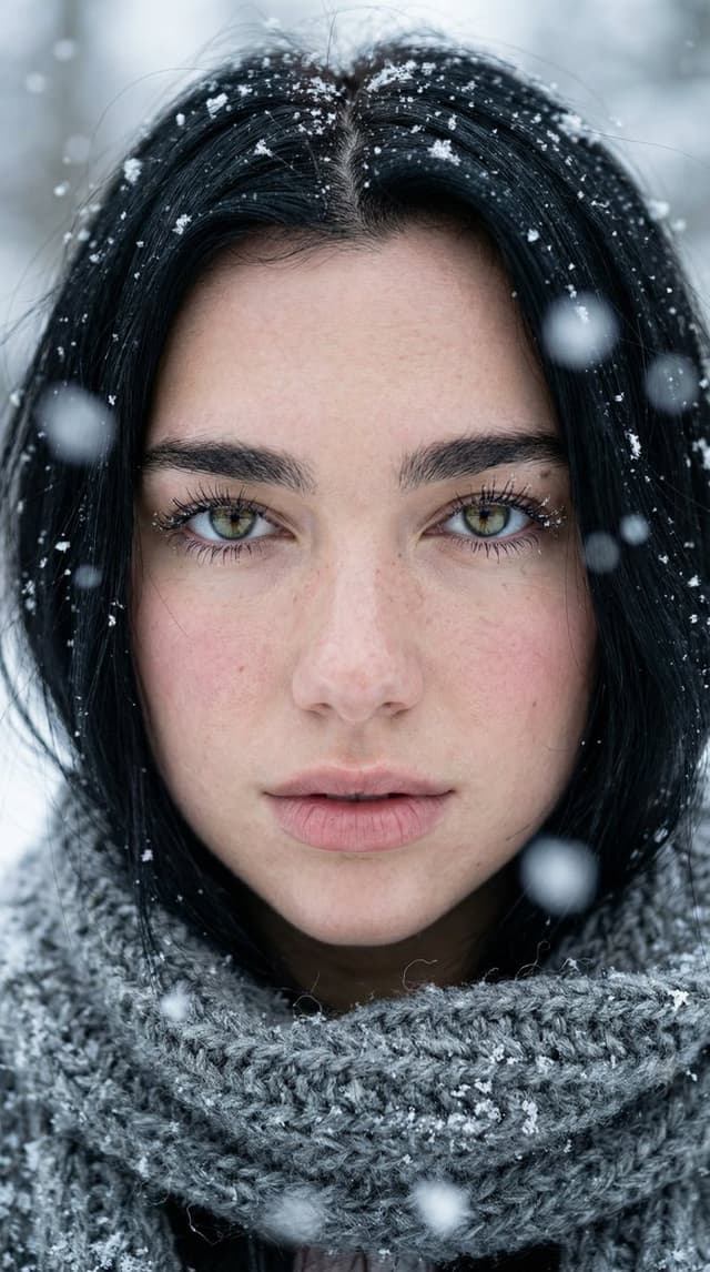 Ultra-Photorealistic Winter Portrait Macro Focus — output