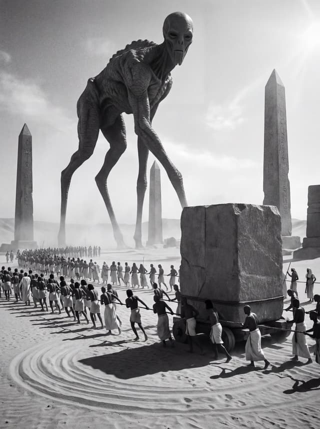 Game Asset - Ancient Egyptian Ritual with Alien Entity Prompt — output