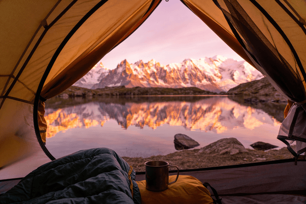 Tent View of Mountain Landscape — output
