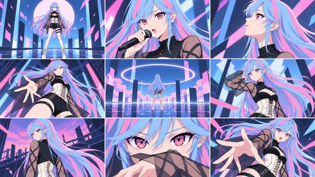 YouTube Thumbnail - Cyber Idol VTuber Teaser Storyboard — output
