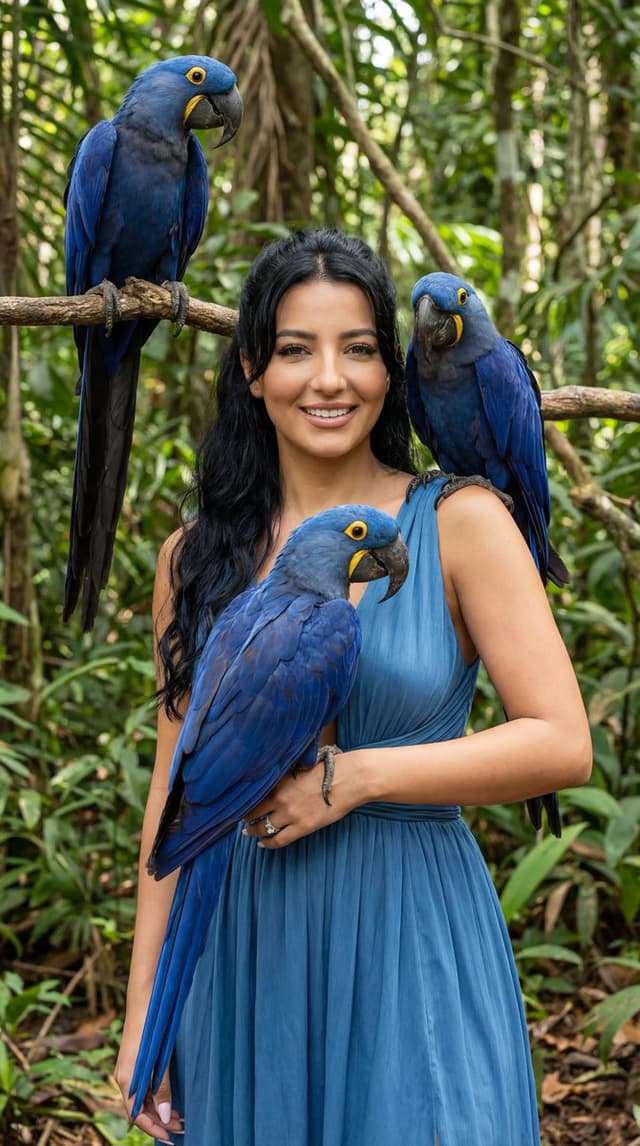 Social Media Post - JSON Prompt for Photoreal Exotic Wildlife Fashion Editorial with Macaws — output