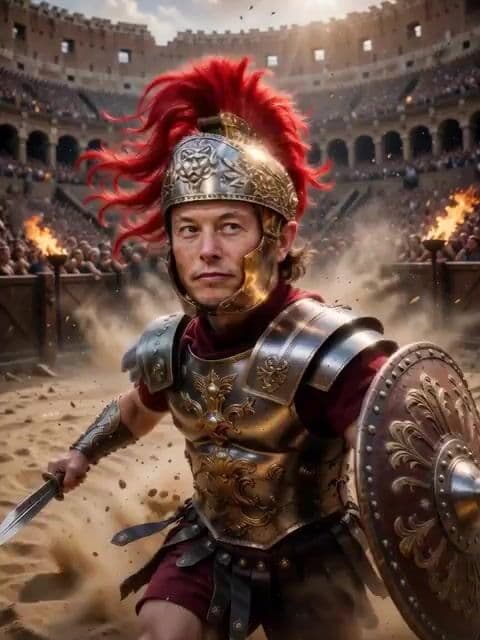 Roman Gladiator in Ancient Arena — cover