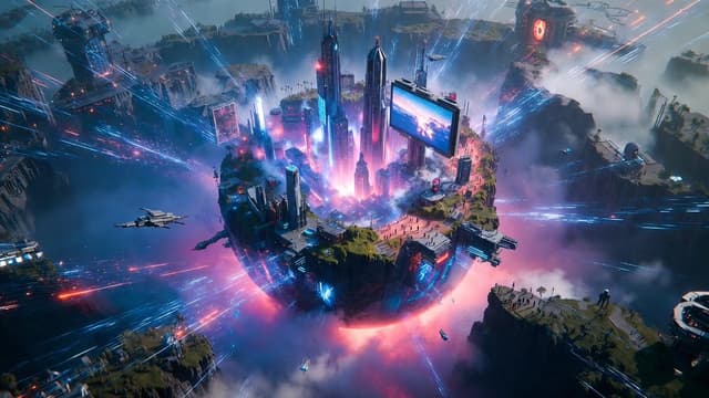 Game Asset - Cinematic 3D World Emergence from Object — output