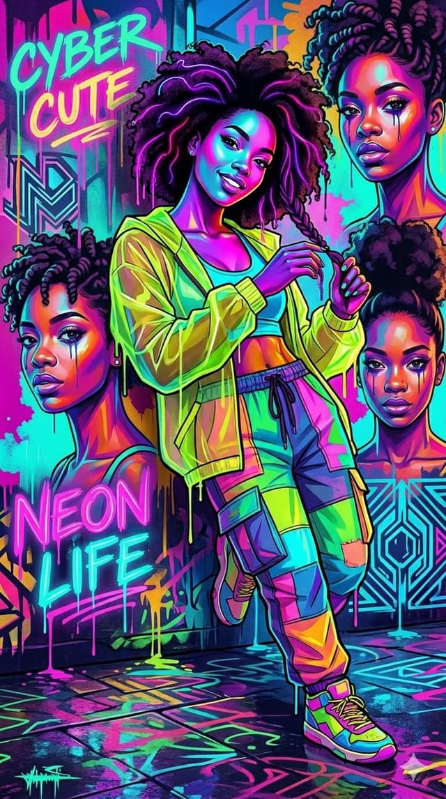 Cyberwave Pop-Art Illustration — output