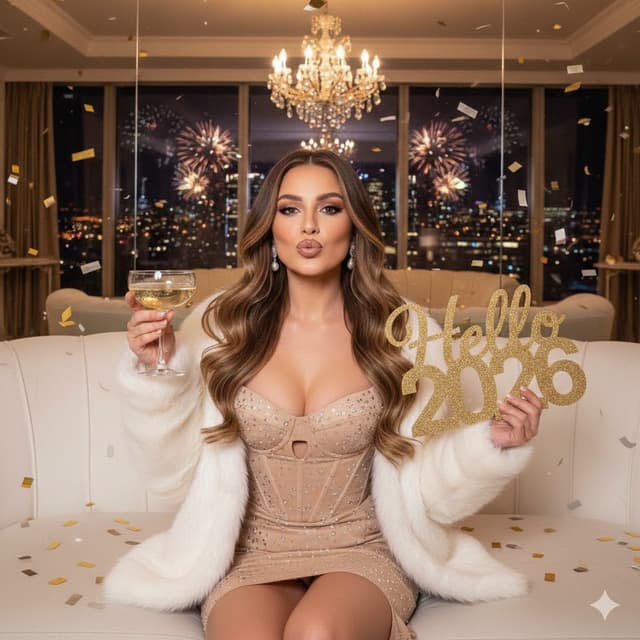 Product Marketing - Luxury New Year's Eve Portrait with Props — output