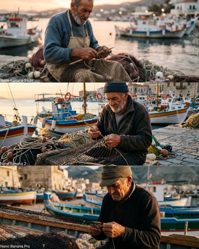 Product Marketing - Elderly Fisherman Mediterranean Portrait — output