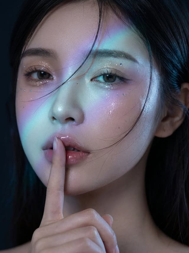 Midnight K-Fashion Editorial Portrait from Reference Image — output