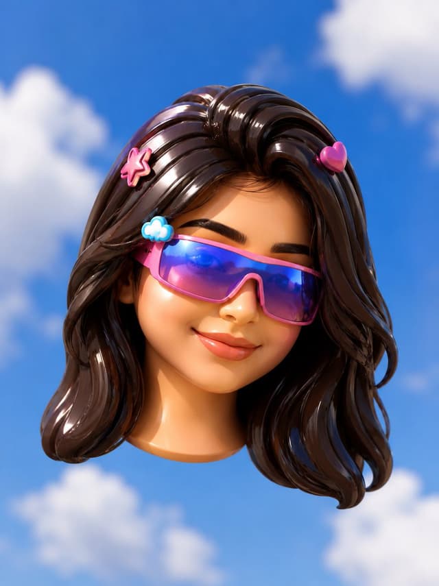 Profile / Avatar - Glossy Designer Toy Floating Head — output