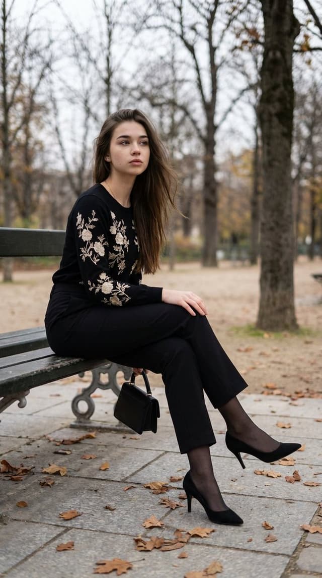 Product Marketing - Refined Editorial Portrait in a Late Autumn City Park — output
