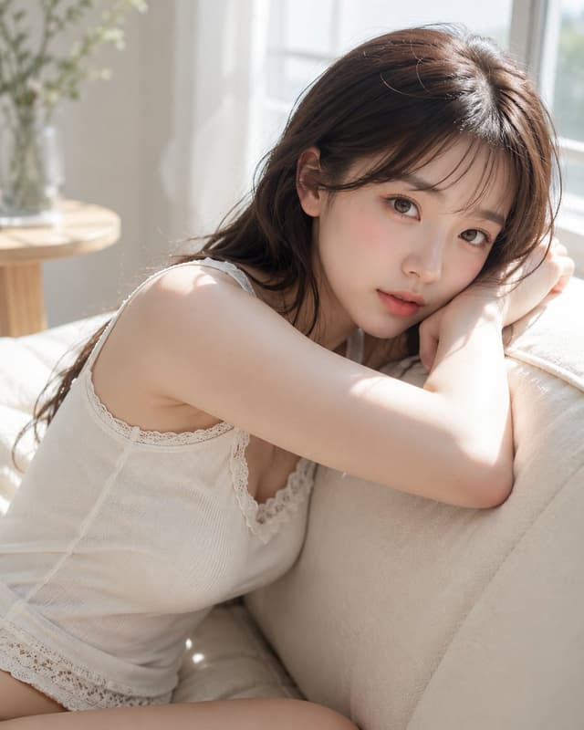 Profile / Avatar - Sunlit Window Side Lace Camisole Portrait — output