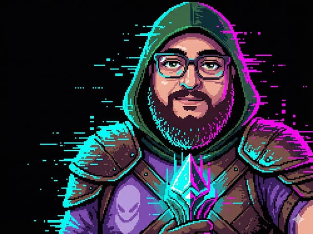 Pixel Art Rogue with Glitch Effect — output