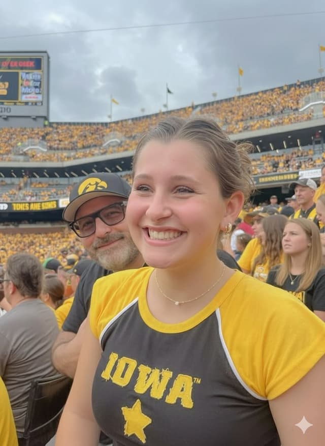 Iowa Hawkeyes Stadium Selfie Portrait — output