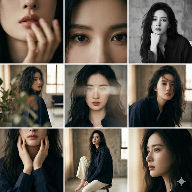 3x3 Editorial Photo Collage Contact Sheet Portrait — output