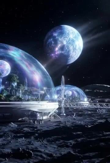 Futuristic Moon Base with Meson Lights (Part 1) — cover