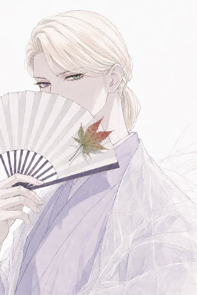 Profile / Avatar - Elegant Autumn Fan Portrait — output