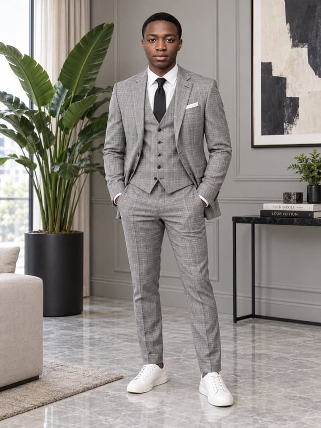 Profile / Avatar - Classic Plaid Suit Portrait — output