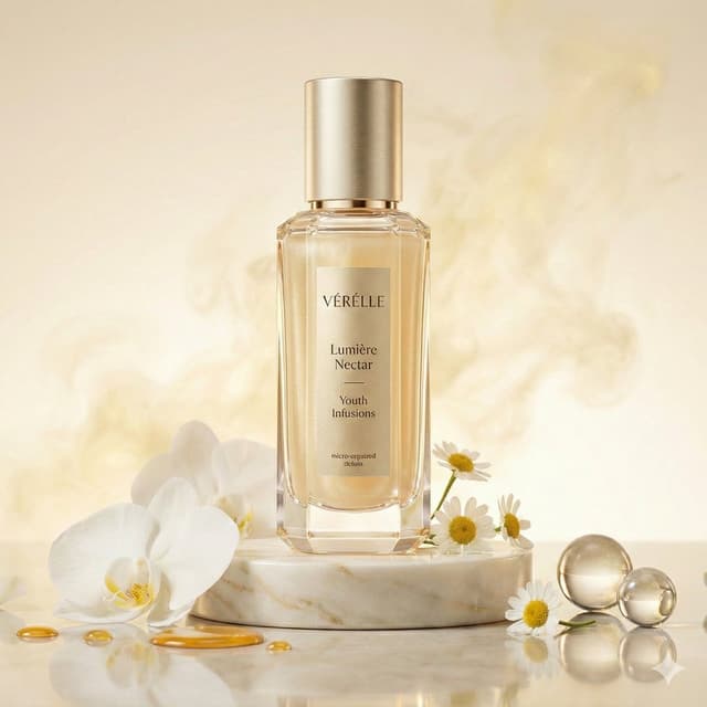 E-commerce Main Image - Luxury Skincare Commercial Photography: Lumière Nectar — output