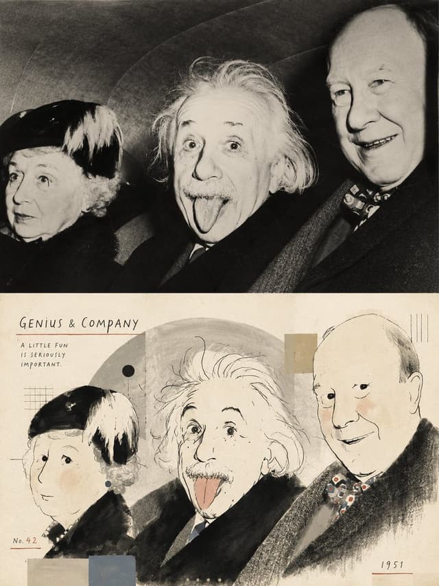 Infographic / Edu Visual - Retro Editorial Illustration Split Poster — output