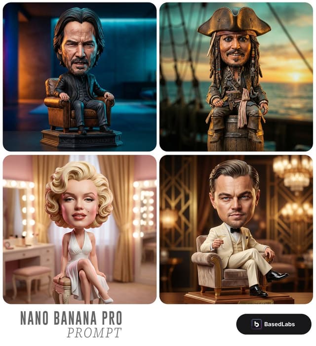 Game Asset - Caricature Bobblehead Figurine Prompt — output