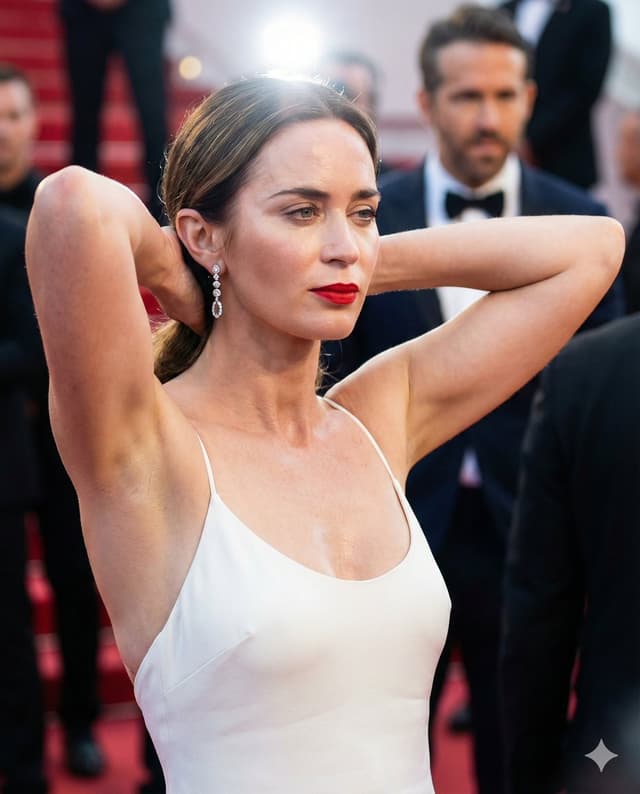 Emily Blunt Red Carpet Portrait with Extreme Technical Detail — output