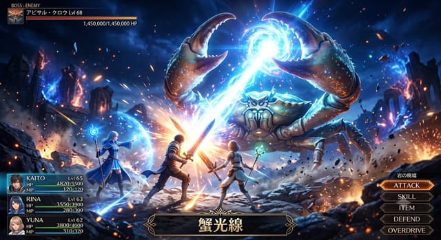 Game Asset - Fantasy Crab Boss Battle UI — output