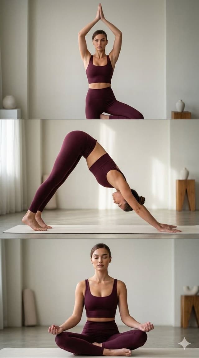 Comic / Storyboard - Yoga Pose Editorial Collage — output