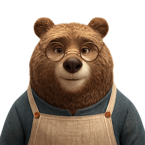 YouTube Thumbnail - Transparent Bear Character Cutout — output