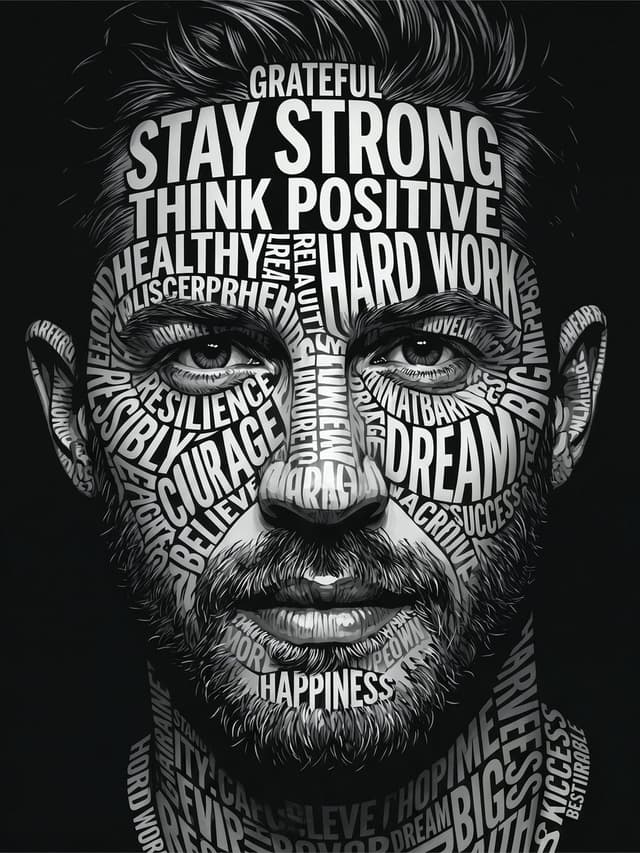 Social Media Post - Motivational Word Portrait Art — output