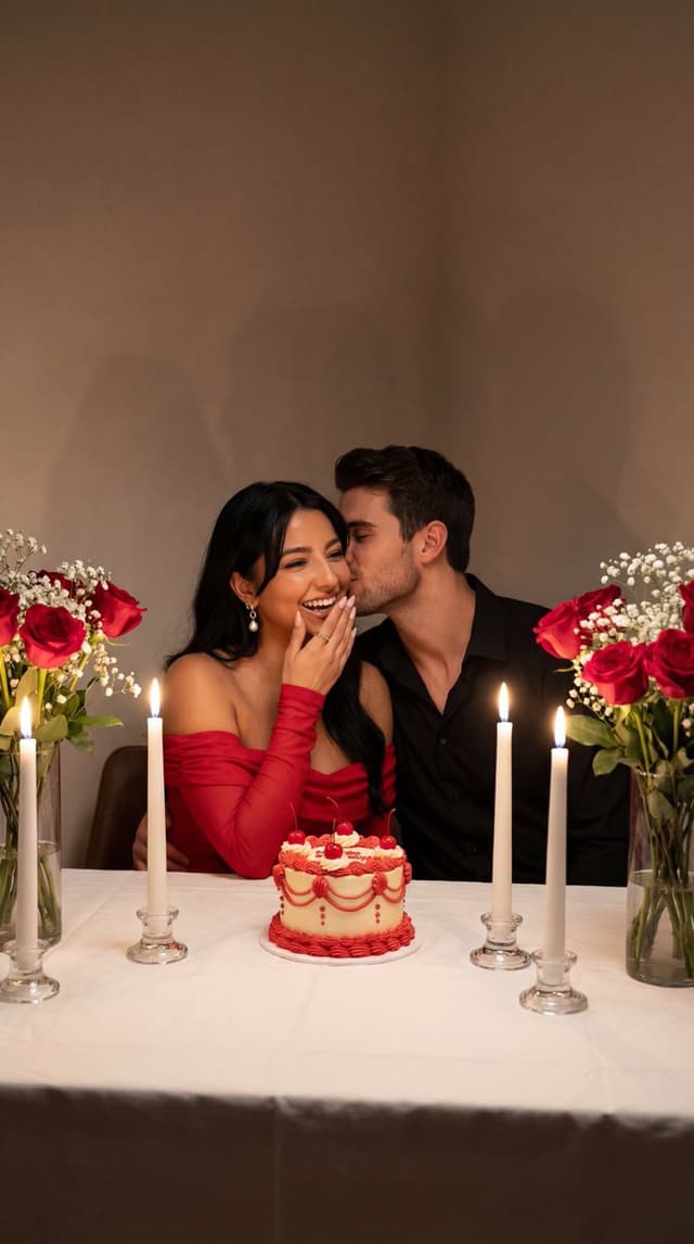 Ultra-Photoreal Candlelight Dinner Scene with Couple — output