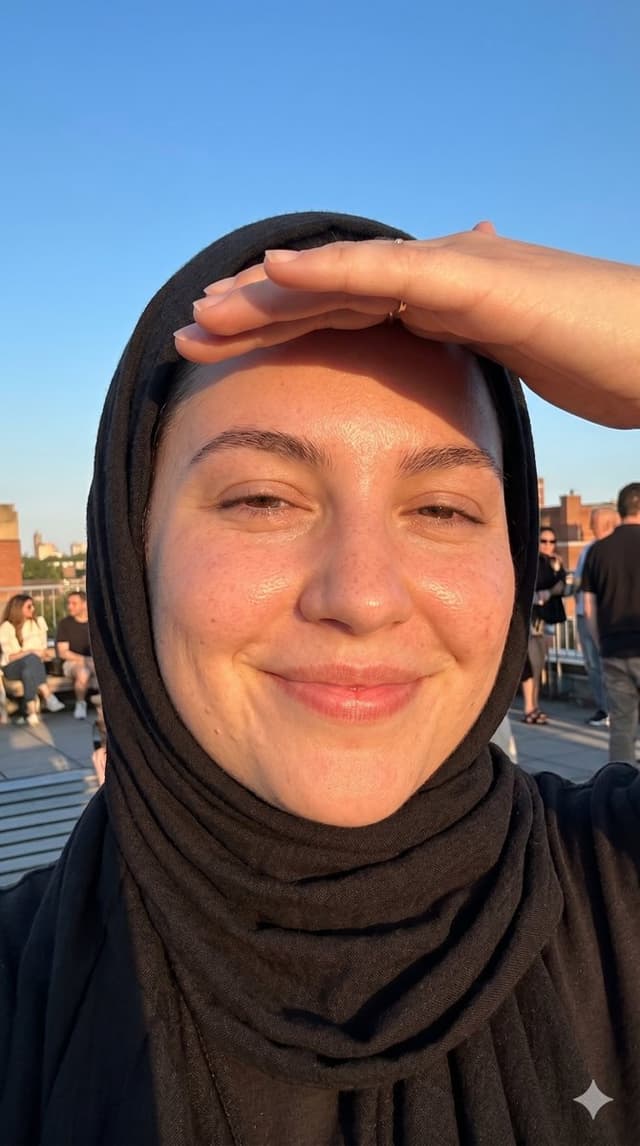 Profile / Avatar - Golden Hour Smartphone Selfie with Headscarf — output
