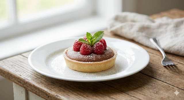 Ultra-Photorealistic Cinematic Food Shot of a Plated Dessert — output