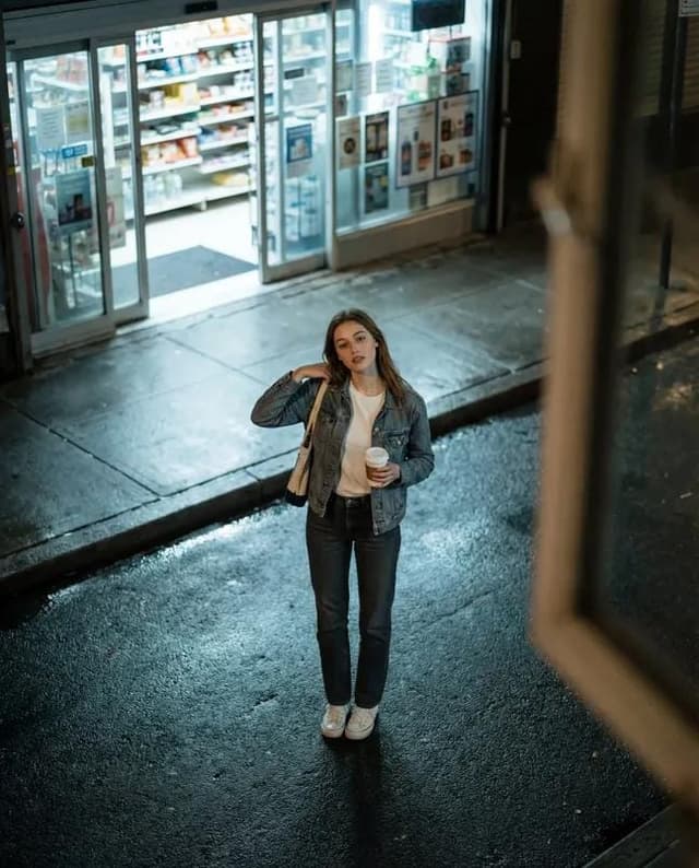 High-Angle Night Street Fashion Photograph — output