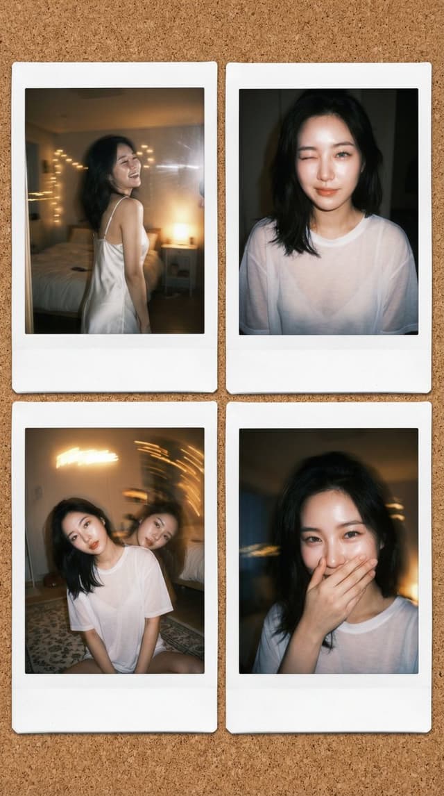 Profile / Avatar - Vintage Film Korean Idol Mirror Selfie Collage — output