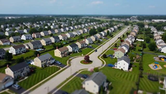 Suburban Neighborhood Drone POV Video — cover